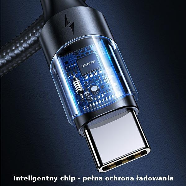 Actual product image Usams USB C — USB C (3 m, USB 2.0, 100 W)