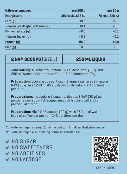 Nutritional values and ingredients Nutriathletic Collagen (Neutral, 1 pcs., 700 g)
