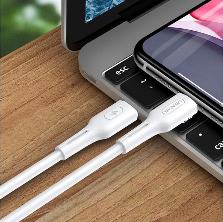Image du produit Usams U43 Câble de charge rapide USB-C vers lightning 30W, blanc (1.20 m, USB 3.2 Gen 1, 30 W)