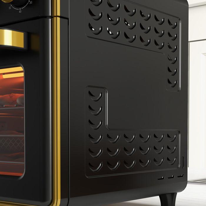 Actual product image Swisshandel24 Mini oven 20L, pizza oven with convection function, hot air oven with baking tray, grill rack
