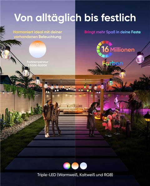 Image du produit eufy Lumière de corde extérieure E10 (29 m)