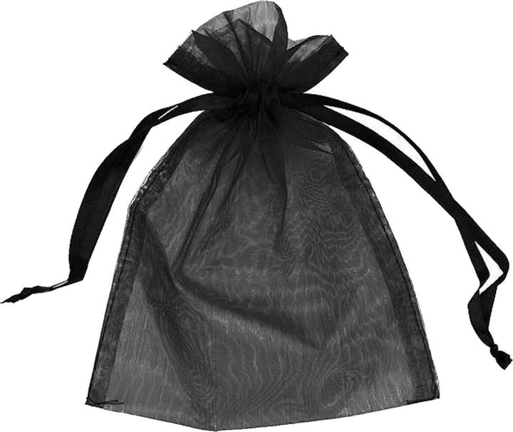 Image du produit JTI 50x Pochettes cadeaux / Sacs en organza - Noir (Sachet en organza, 50 x)