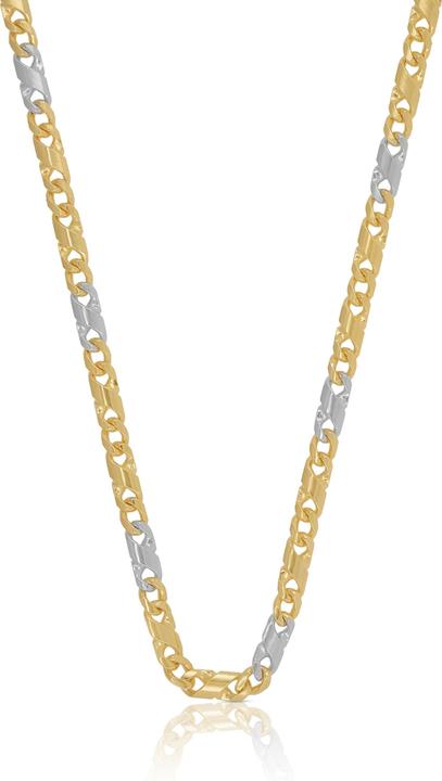Muau 8er-Kette (Weissgold, Gelbgold, 45 cm)