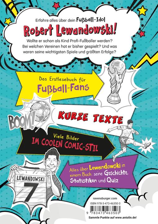 Actual product image Ravensburger Fussball-Stars - Alles über Lewandowski (German, Simon Mugford, Ulrich Thiele, Dan Green, 2024)