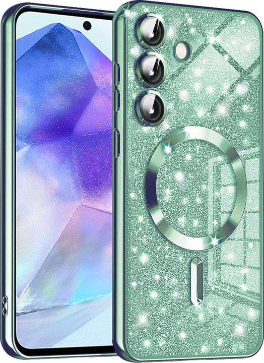 Actual product image Techsuit - Luxury Glitter MagSafe - Samsung Galaxy A55 5G - Light Green (Samsung Galaxy A55)