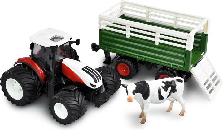 Actual product image Amewi RC TRACTOR WITH CATTLE TRUCK, SOUND & LIGHT, 1:24 RTR (RTR Ready-to-Run)