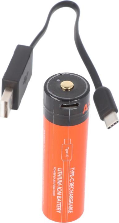 Actual product image AceBeam 21700 Li-ion Akku mit starken 5100mAh USB-C max. Entladestrom 20A, 77,8 x 21,37mm (1 pcs., 21700, 5100 mAh)