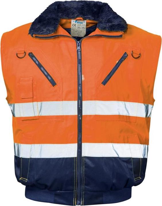 Immagine prodotto Norway Giacca da pilota ad alta visibilità 4-in-1 arancione/navy, taglia S (S)