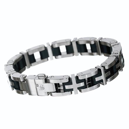 Simmons Jewelry Co. Armband Edelstahl L.A. 13 mm - DBG1015STWB (1.30 cm, Edelstahl)