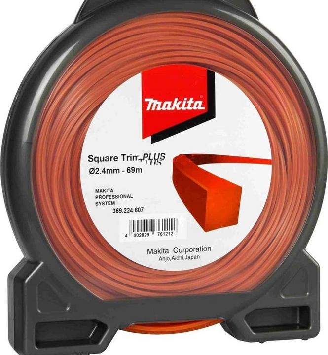 Productafbeelding Makita Maaidraad vierkant 2,4mmx69m (Grastrimmer, Trimmerdraad + draadspoel)