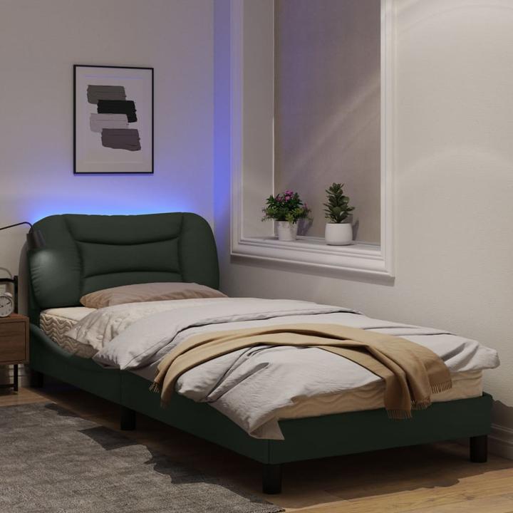 Produktbild VidaXL Bettgestell mit LED Stoff (90 x 200 cm)