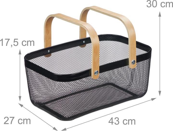 Actual product image Relaxdays Wire basket (1 x, 43 x 27 x 17.5 cm)