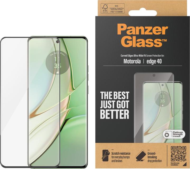 Produktbild PanzerGlass Ultra-Wide Fit (1 Stück, Motorola Edge 40)