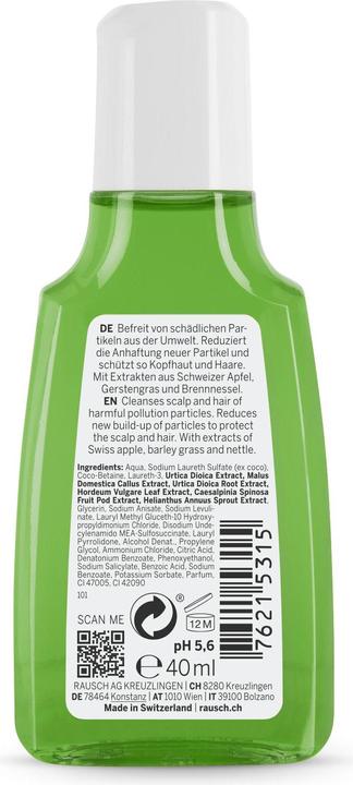 Actual product image Rausch Anti-pollution shampoo with Swiss apple (40 ml, Liquid shampoo)