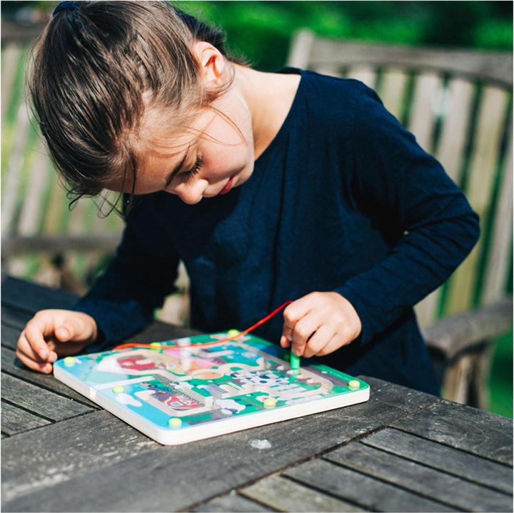 Produktbild Bigjigs Magnetisches Labyrinth-Spiel - Farm (4 Teile)