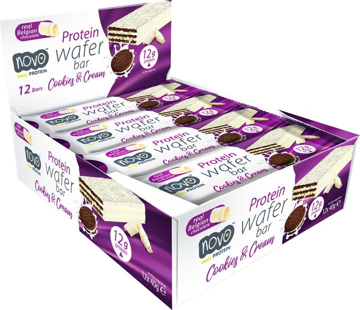 Actual product image Novo Protein Wafer Bar (Cookies & Cream, 1 pcs., 605 g)