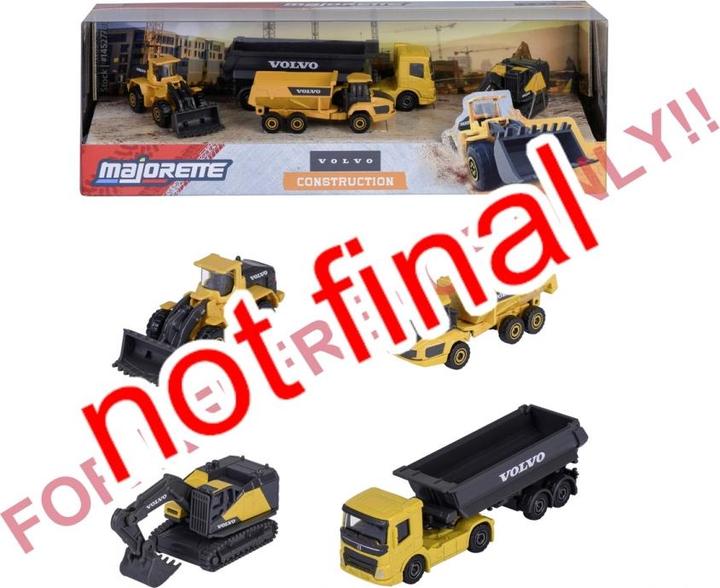 Actual product image Majorette Volvo work vehicles gift box