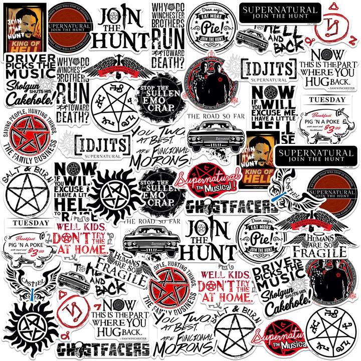 Actual product image Supernatural Deluxe Assorted Designs Stickers (Pack of 100)