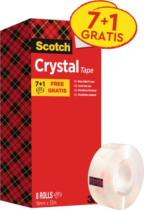 Scotch Ruban adhésif Crystal Pack d'avantages (19 mm)