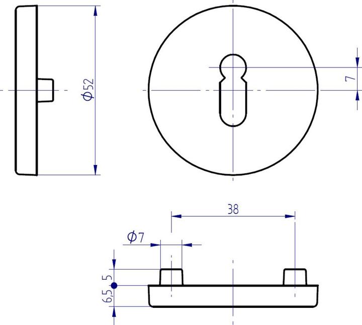 Produktbild Mega Drücker- und Schlüsselrosetten (Türrosette)