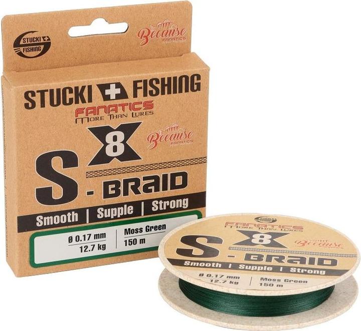 Stucki Fishing S-Braid X8, Moss Green (12.70 kg, 0.17 mm)