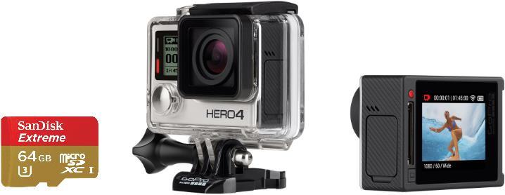 GoPro Hero 4 Silver Edition incl. memory card