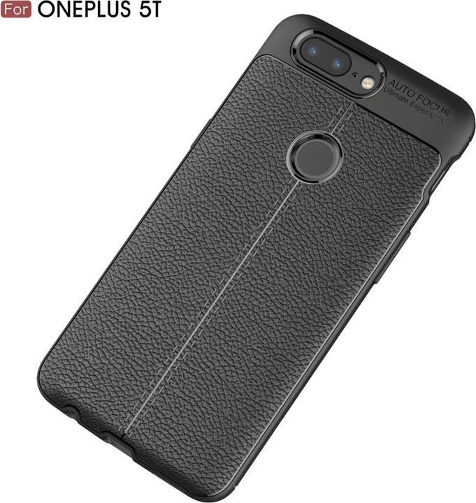 Actual product image Screenguard OnePlus 5T Case Leather Design TPU Cover (OnePlus 5T)