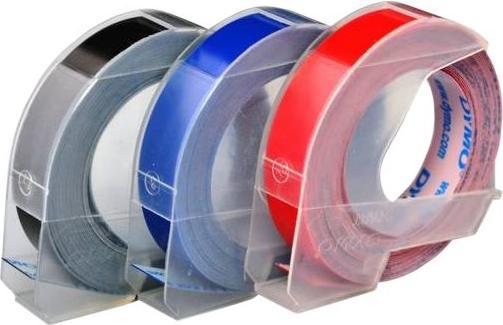 Actual product image Dymo Embossing tape 3D (0.90 cm, Red, Blue, Black)