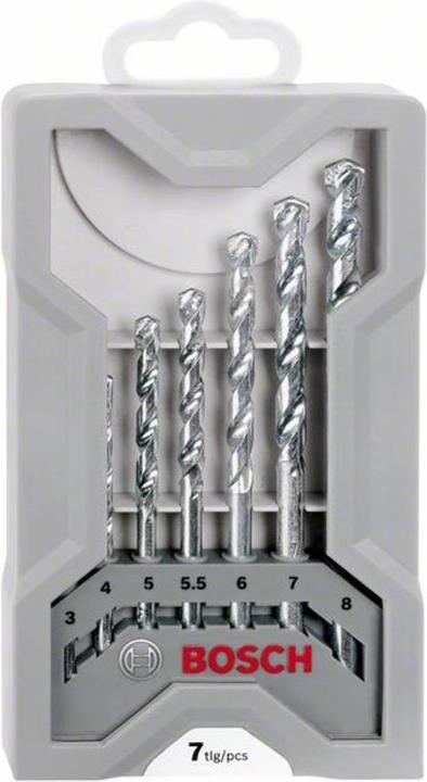 Produktbild Bosch Professional Zubehör 7-tlg. CYL-1 Mauerwerkbohrer-Set, 3/4/5/6/6/7/8 mm (6 mm, 7 mm, 8 mm, 3 mm, 4 mm, 5 mm)