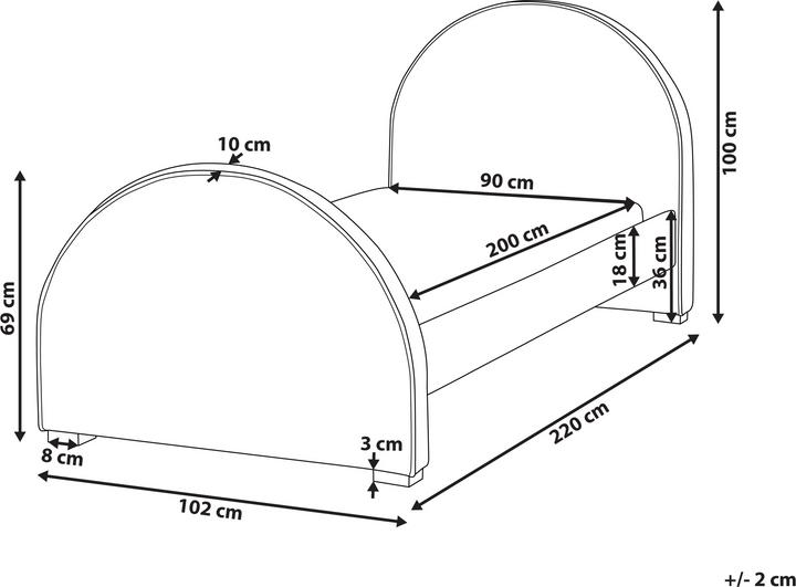 Actual product image Beliani Nozay (90 x 200 cm)