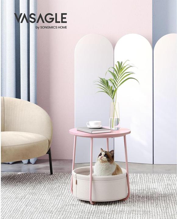 Produktbild Vasagle Beistelltisch Holz rosa 45,0 x 45,0 x 50,0 cm (45 x 45 x 50 cm)