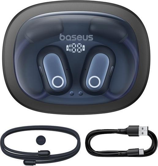 Produktbild Baseus Eli Fit Open- Ear Headset Drahtlose Konnektivität/Musik USB Typ-C Bluetooth Schwarz (7.50 h, Kabellos)