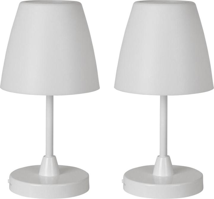 Produktbild H & S Collection 2er-Set Akku Tischlampe mit Touch Funktion (100 lm)