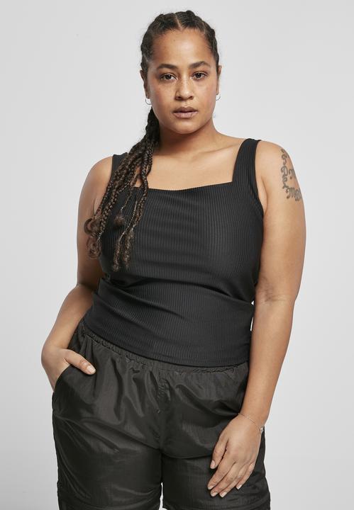 Immagine prodotto Urban Classics Top a costine con scollo a squarda da donna (5XL)