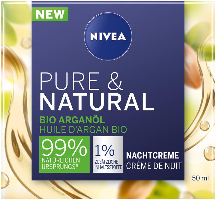 Actual product image NIVEA Pure & Natural Organic Argan Oil (50 ml, Night cream)