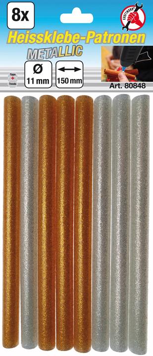 BGS Heissklebe-Patronen gold-/silber-metallic Ø 11 mm, 150 mm 8-tlg.