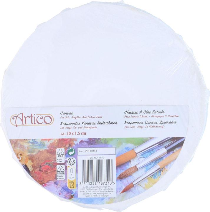 Actual product image Natura Punto Stretched Canvas Round