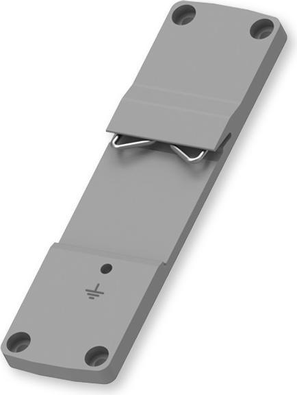 Actual product image Teltonika TSW1 rear panel with DIN rail