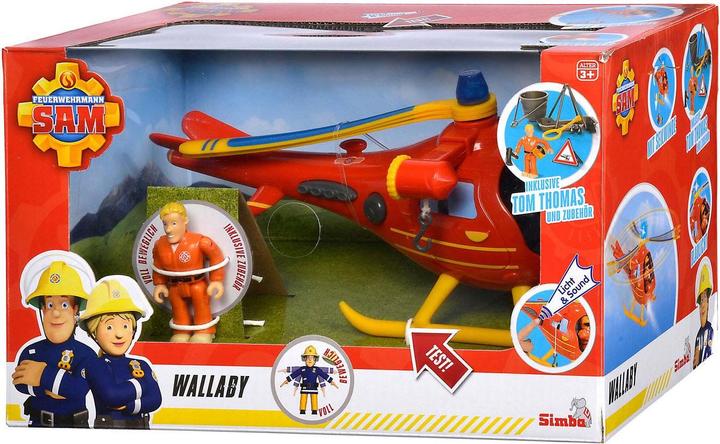 Image du produit Simba Pompier Sam Hélicoptère Wallaby avec figurine