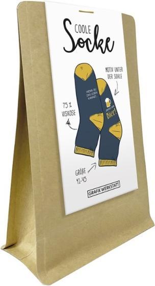 Actual product image Cool sock -...bring me beer! - Size 41-45 - from (41 - 45)