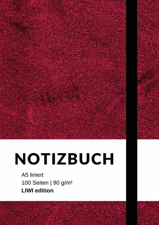 Immagine prodotto Notizbuch A5 liniert - 100 Seiten 90g/m - Soft Cover violett - FSC Papier (A5, Righe, Copertina morbida)