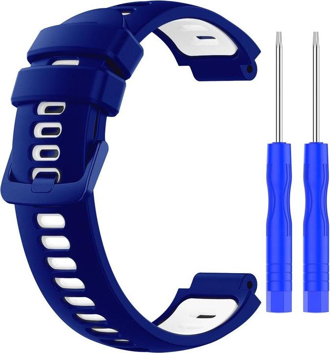 Garmin Silikonarmband für G02 – Marineblau und Weiss