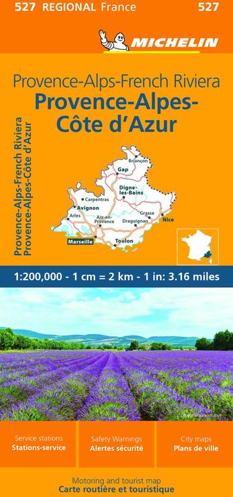Immagine prodotto Provenza - Alpi - Costa Azzurra - Carta regionale Michelin 527 (Mappe Michelin, 527)