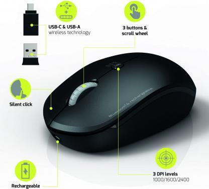 Produktbild Port Designs Mouse Rechargeable Bluetooth Combo Pro (Kabellos)
