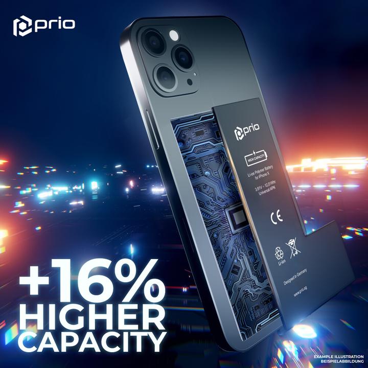 Image du produit prio Hochleistungsakku für iPhone X (3150 mAh) - Universal APN -