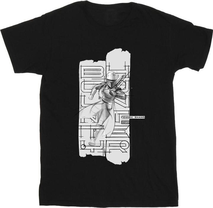 Star Wars The Book Of Boba Fett Fennec Illustration TShirt (5XL)