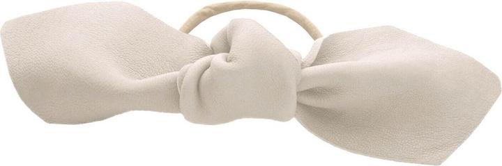 Corinne World - Leather Bow Big Hair Tie Cream (Haargummi)