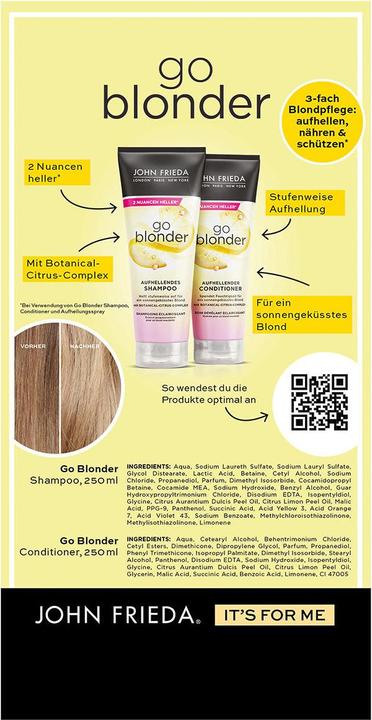 Produktbild John Frieda Sheer Blonde Go Blonder Set (Haarpflege set)