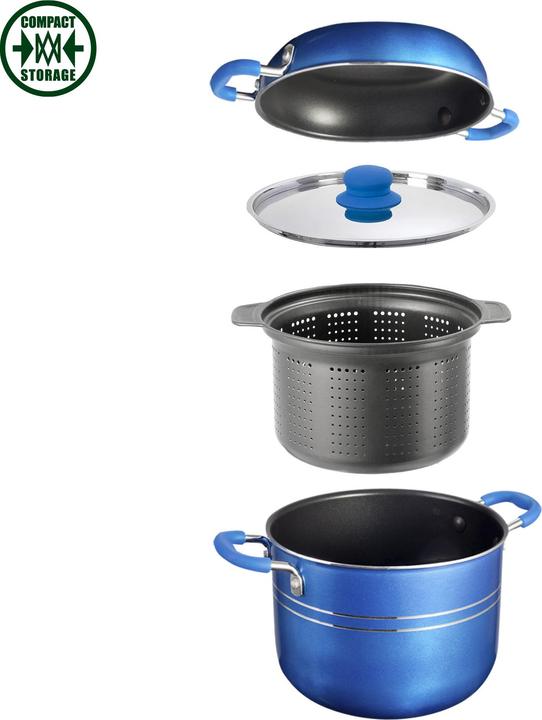 Actual product image Brunner Skipper pot set 4 + 1 Ø 22 cm (22 cm, Pan set + pot set)