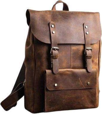 Immagine prodotto Only-Bags.Store Zaino in pelle, zaino in pelle marrone, zaino, zaino in pelle da uomo, zaino hipster, regali